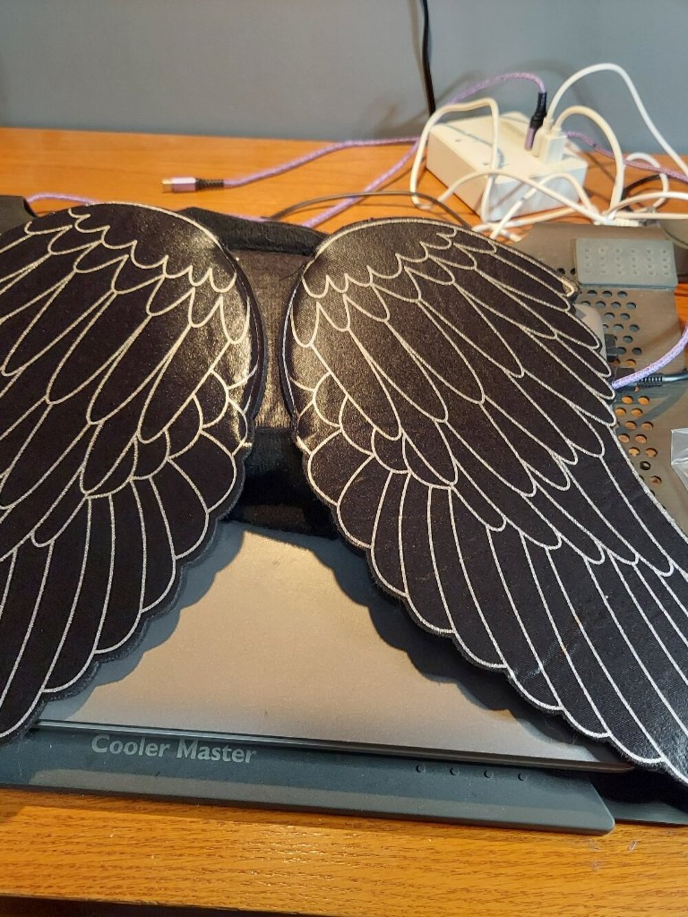 SM/MD Black angel wings dog costume